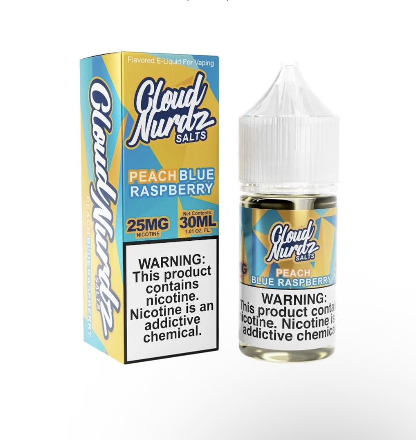 Cloud Nurdz Salt - Peach Blue Razz Iced (30ml)