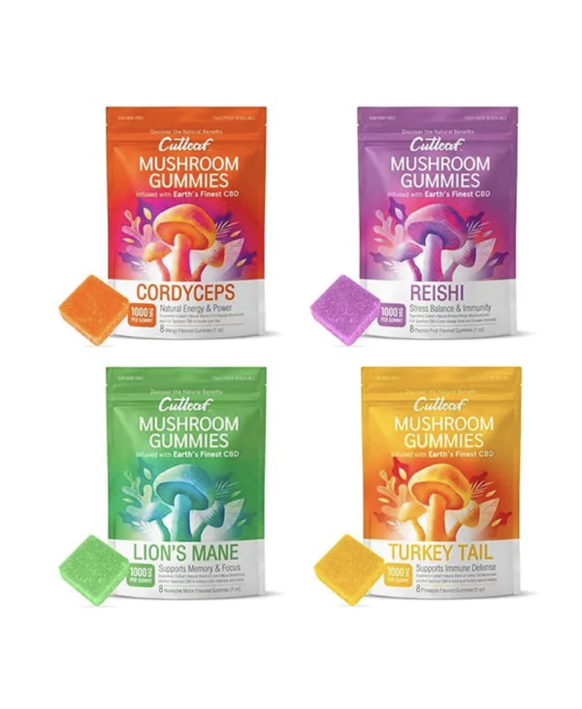 CUTLEAF ZERO THC MUSHROOM GUMMIES 8PCS