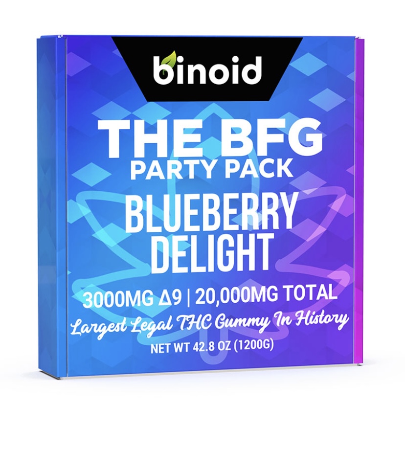 THE BFG PARTY PACK THC GUMMY – BLUEBERRY DELIGHT – 20,000MG – BINOID