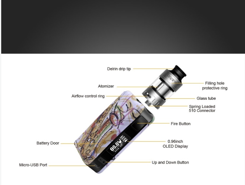 Aspire Puxos 80/100W TC Kit with Cleito Pro - Image 4