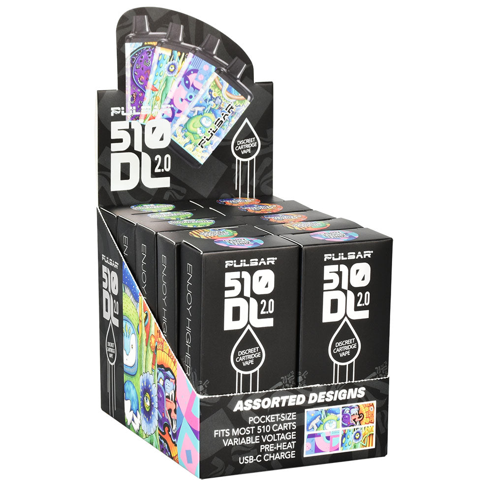 Pulsar 510 DL 2.0 Design Series VV Vape Bar – 650mAh / Assorted – 10pc Display